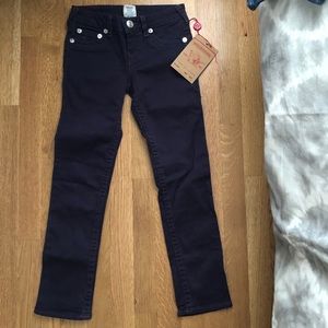 purple true Religion kids jeans